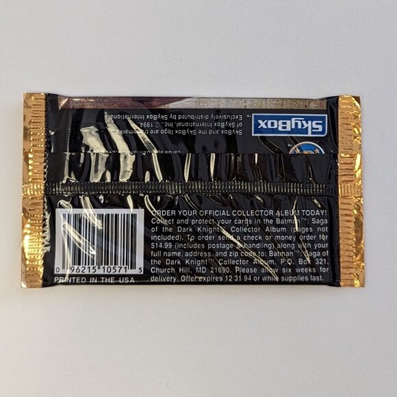 DC Batman: Saga of the Dark Kight Trading Cards - SkyBox 1994,  3 packs for $35 - Picture 2 of 2